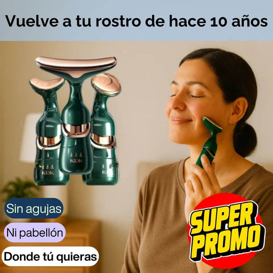 Masajeador Facial 3 en 1 Reafirmante